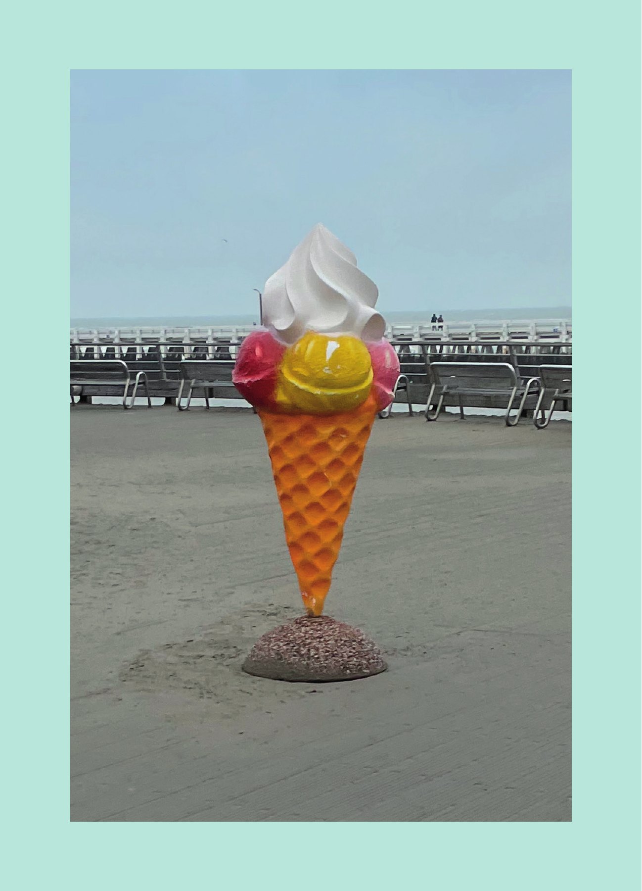 Stoep-ijsje aan de kust